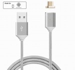Магнитный DATA кабель USB - micro USB XTR V.3 Серебристый
